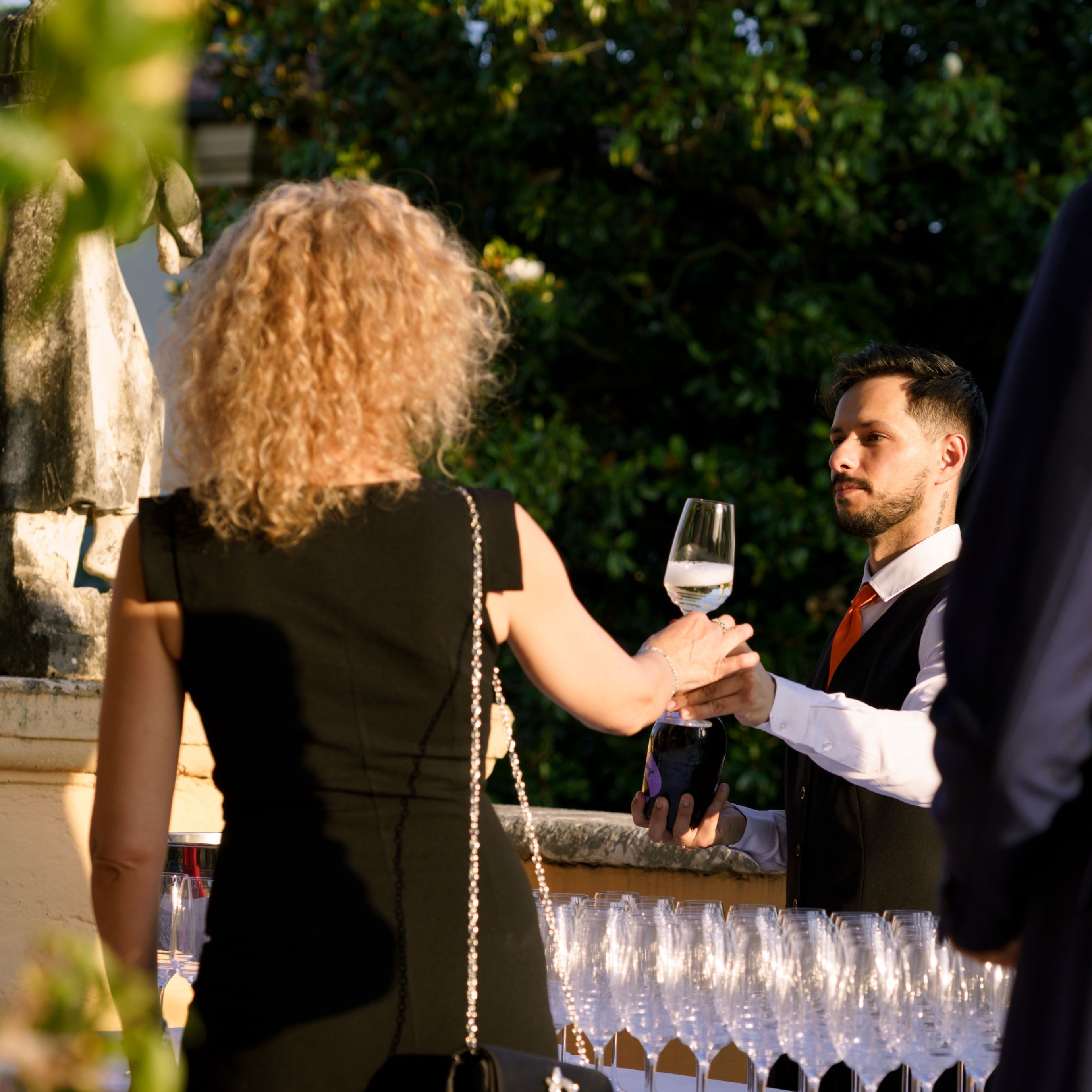Calice all'arrivo evento Byblos Art Hotel moments