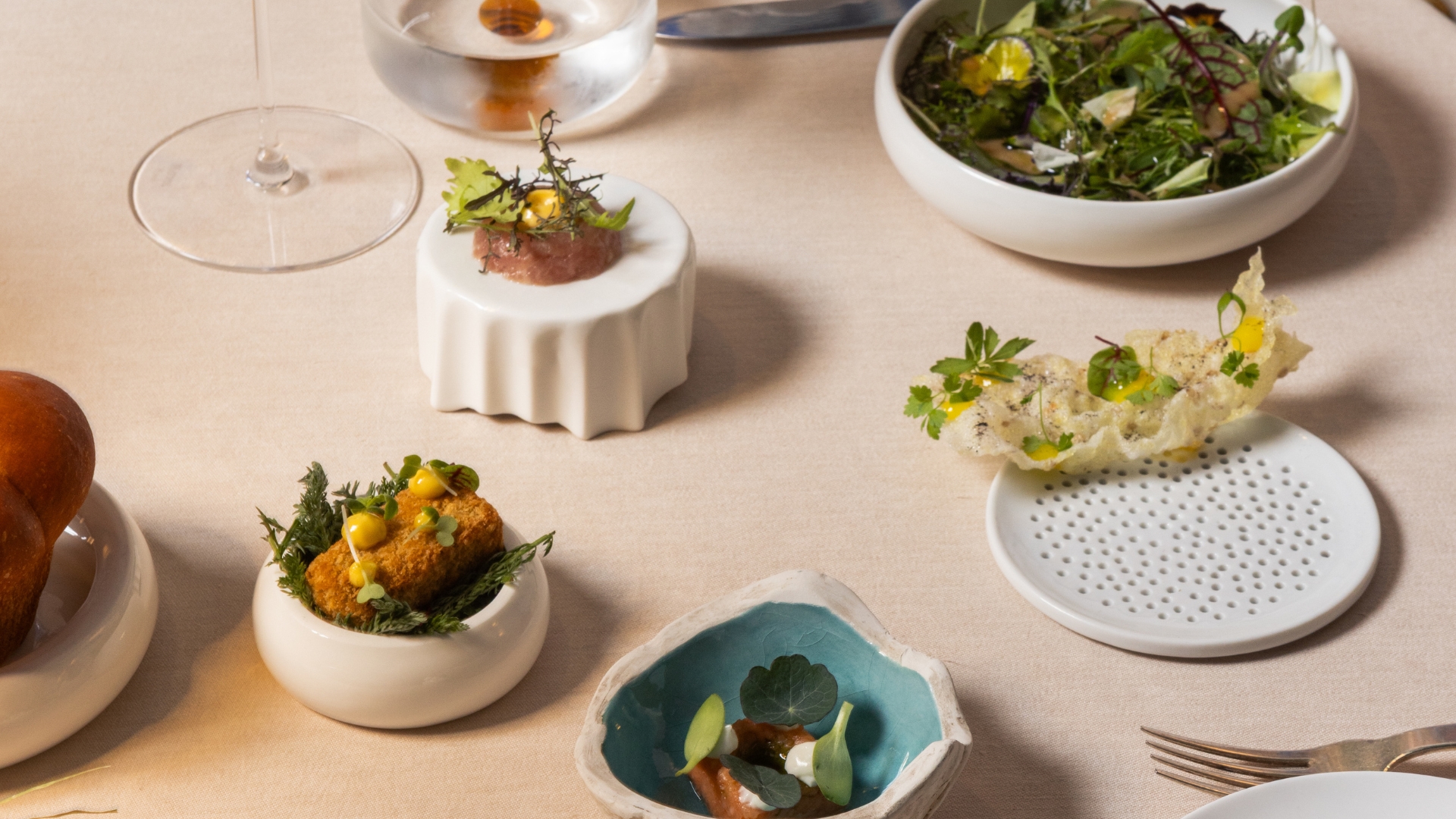 Amuse bouche Ristorante Amistà al tavolo
