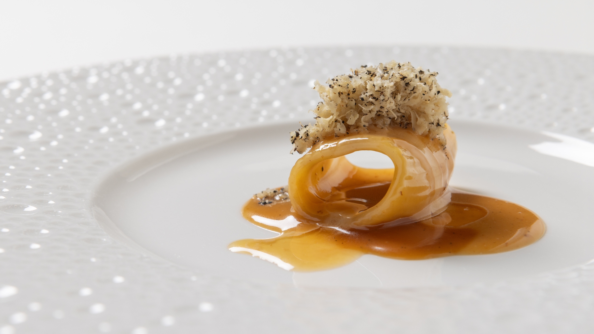 Pacchero, caramello, miso e tartufo - dessert Ristorante Amistà